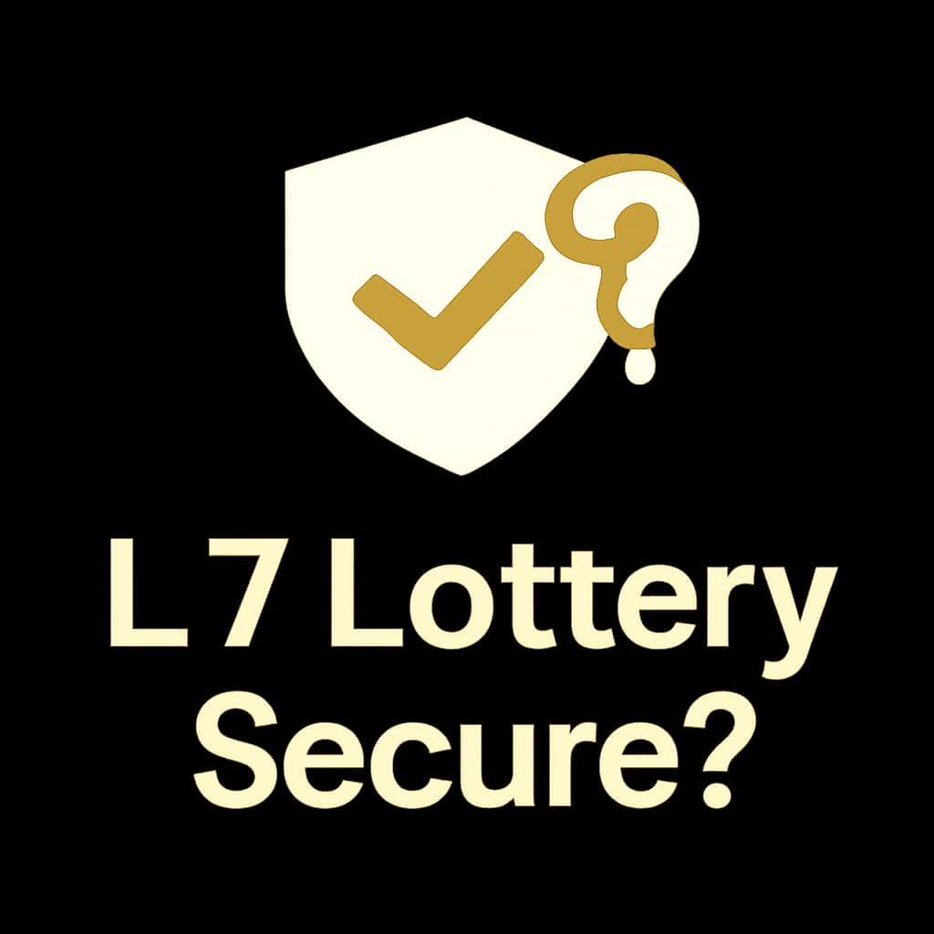 A badge representing the security of the L7 Lottery app.