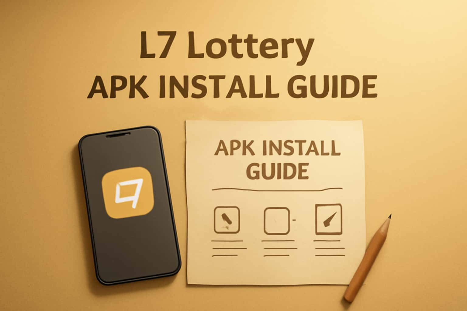 A visual representation of the L7 Lottery APK Install Guide.