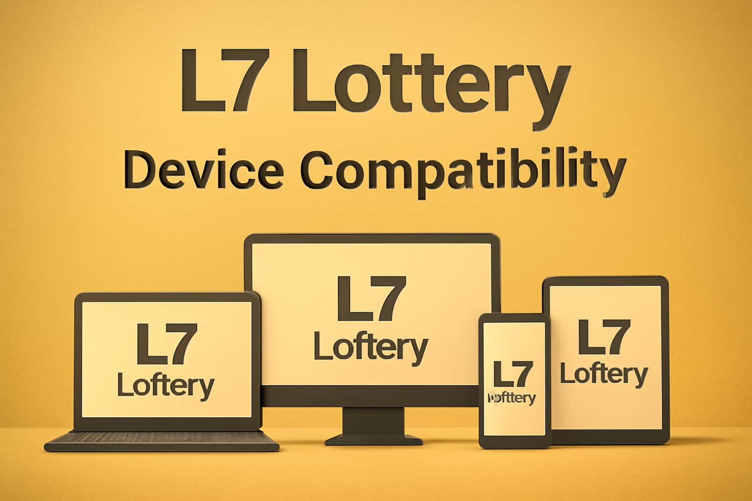 Informative scene about device compatibility of the L7 Lottery app.