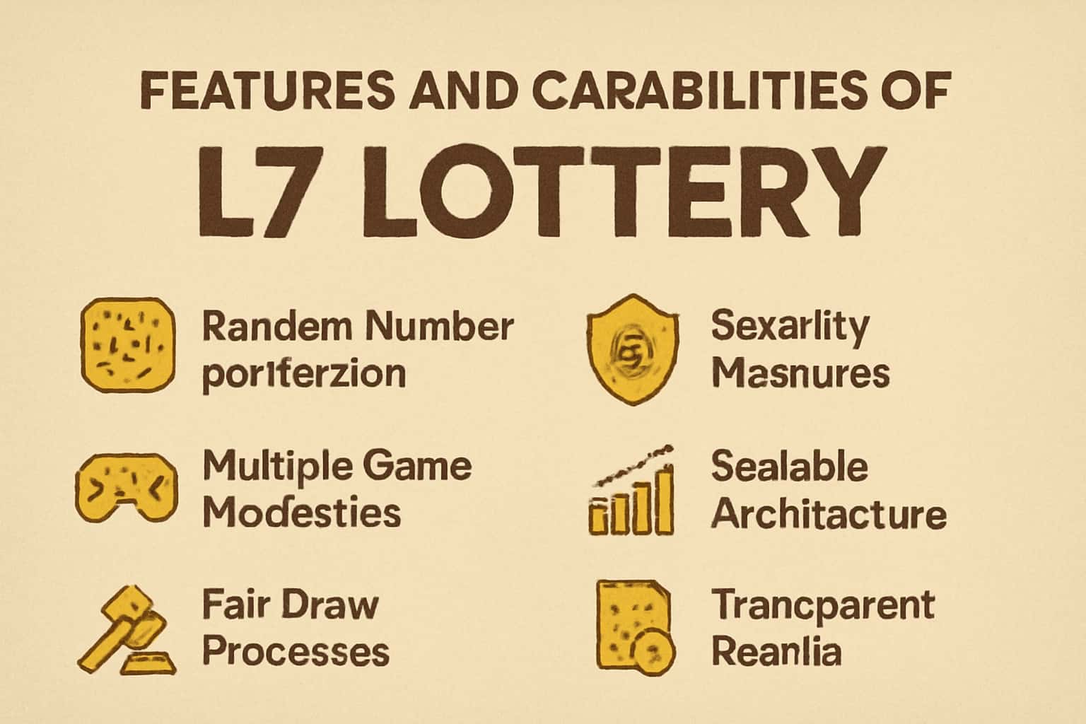 Informative scene illustrating the features of L7 Lottery app.