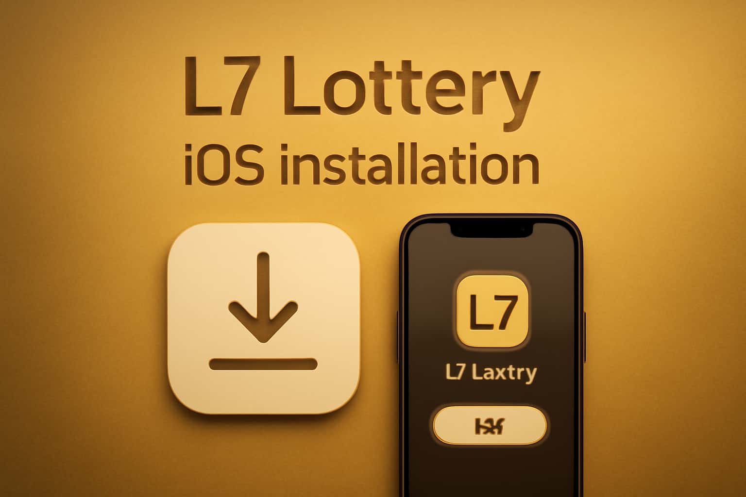 Informational image about L7 Lottery iOS Installation process.