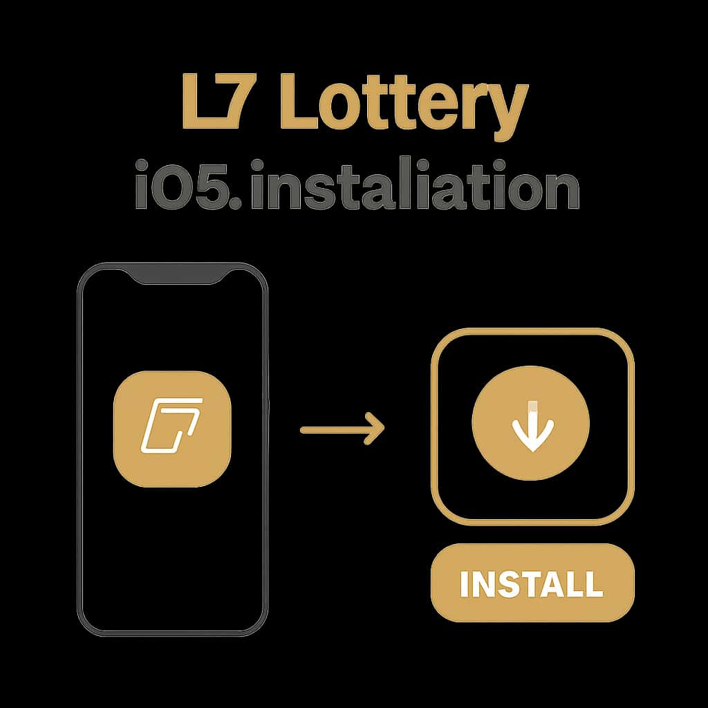 Diagram illustrating L7 Lottery iOS Installation steps.