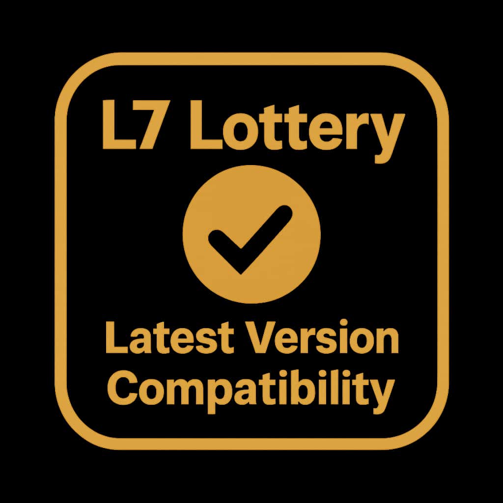 A badge illustrating L7 Lottery compatibility guide.
