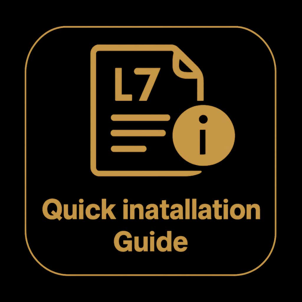 A professional badge representing the L7 Lottery Quick Installation Guide.