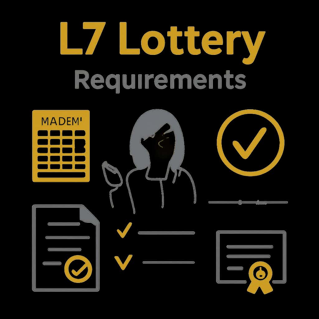 Diagram explaining the requirements for L7 Lottery.