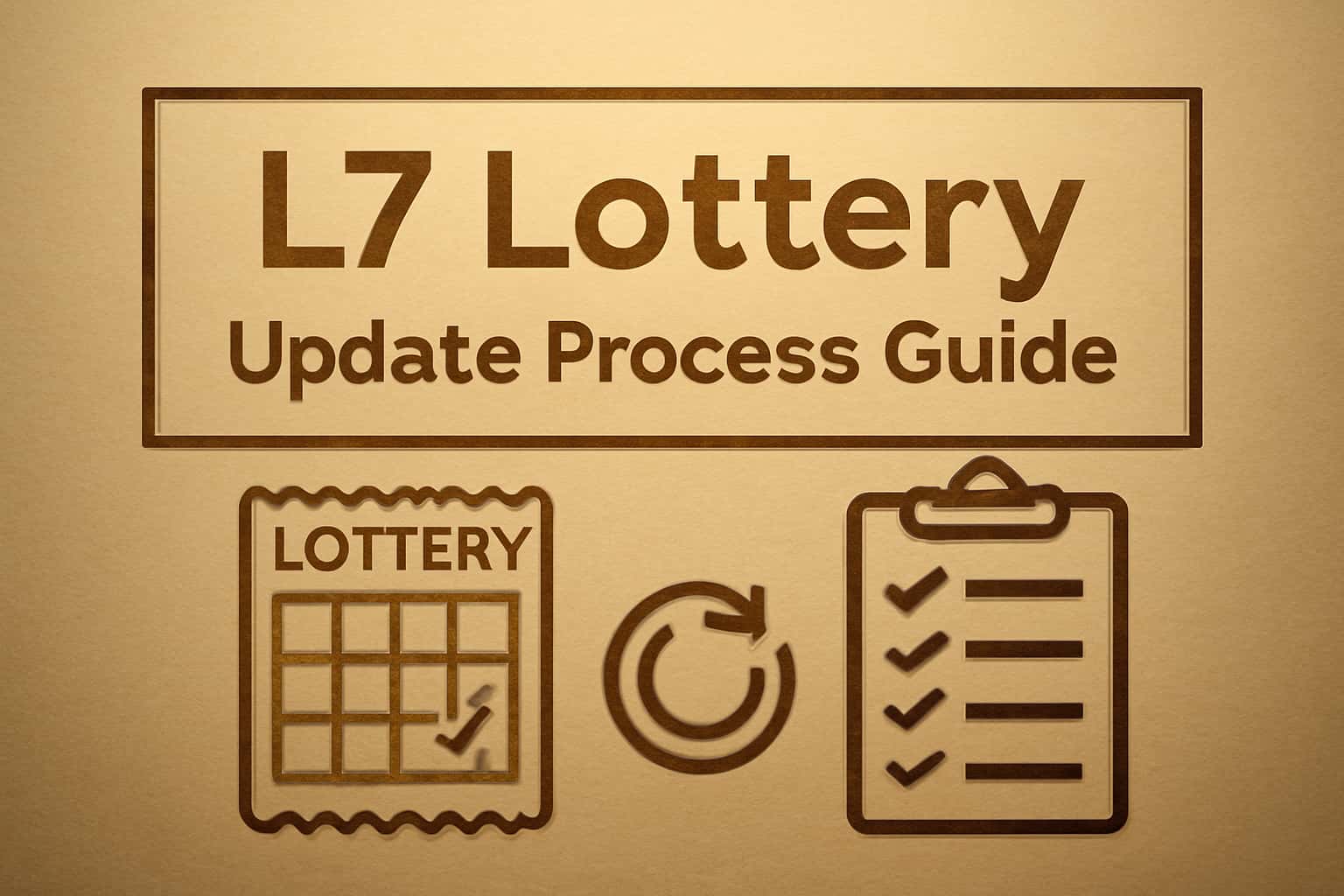 An informative graphic illustrating the L7 Lottery Update Process Guide.