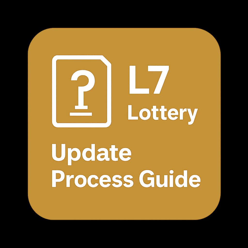 Badge design for L7 Lottery Update Process Guide.