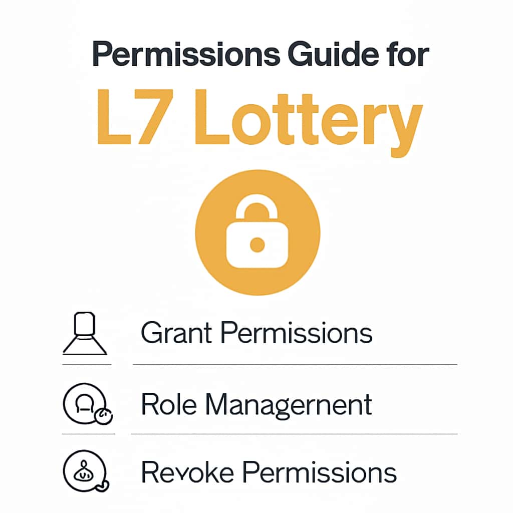 Illustration detailing permissions required for L7 Lottery app.