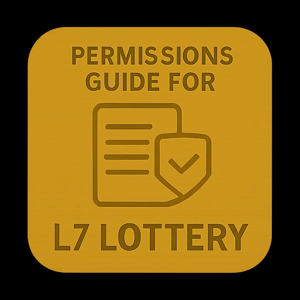 Icon for Permissions Guide for L7 Lottery with a minimalistic design.
