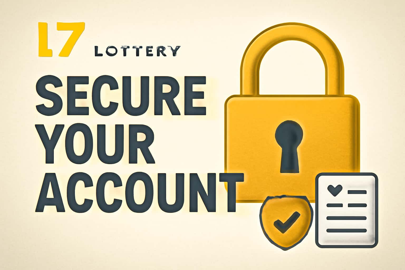 Visual representation of securing an L7 Lottery account with emphasis on data protection.