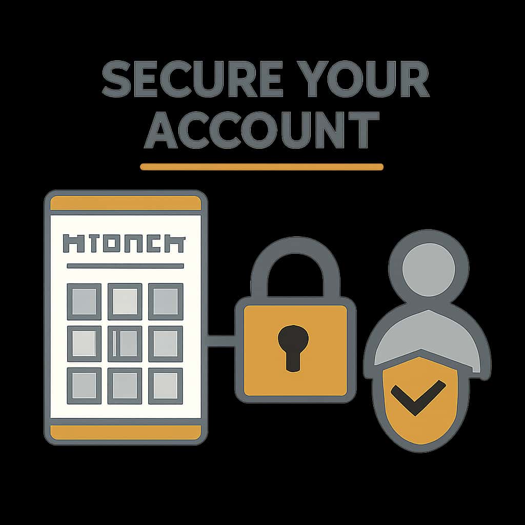 Illustration detailing steps to secure an L7 Lottery account.