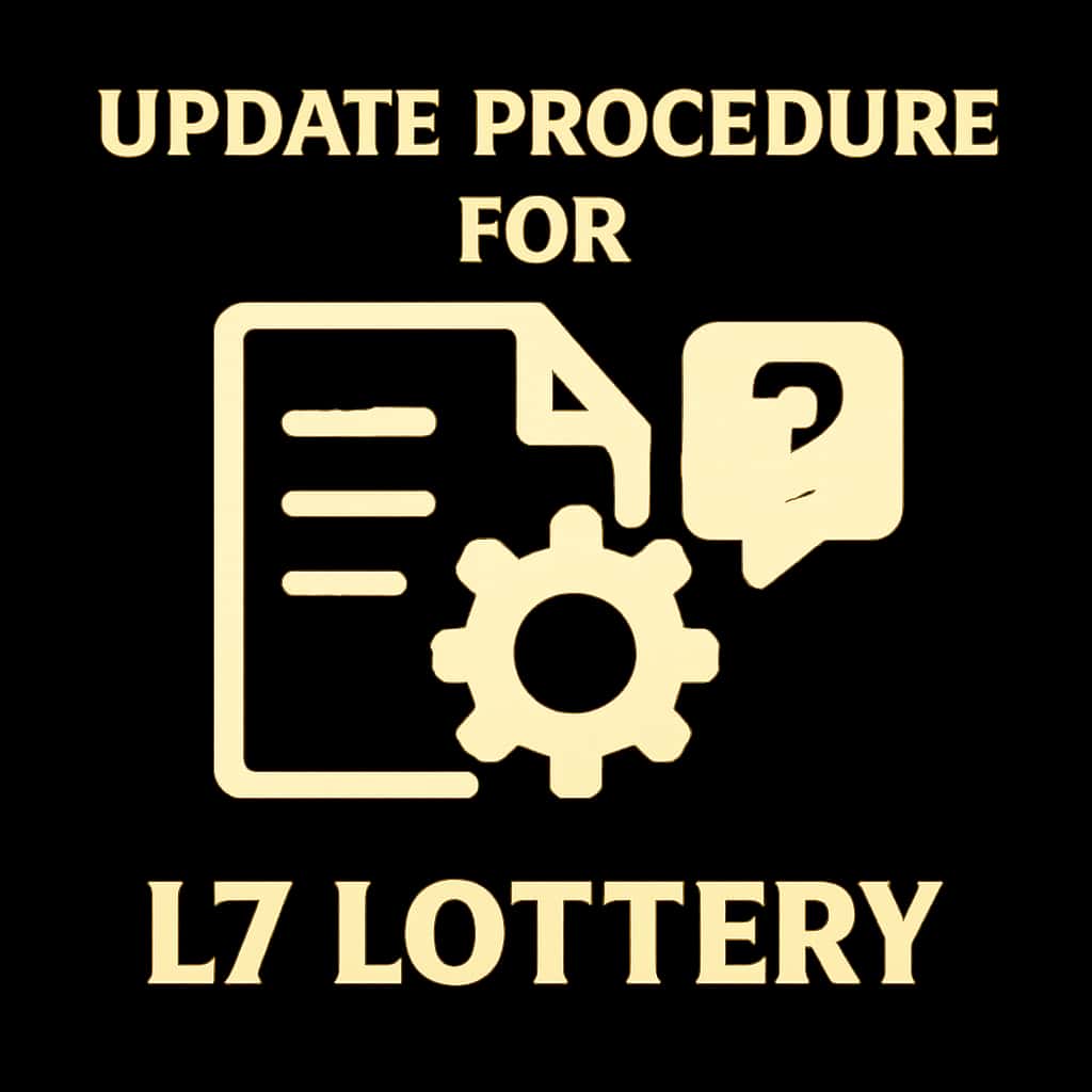 An icon representing the update process for the L7 Lottery application.